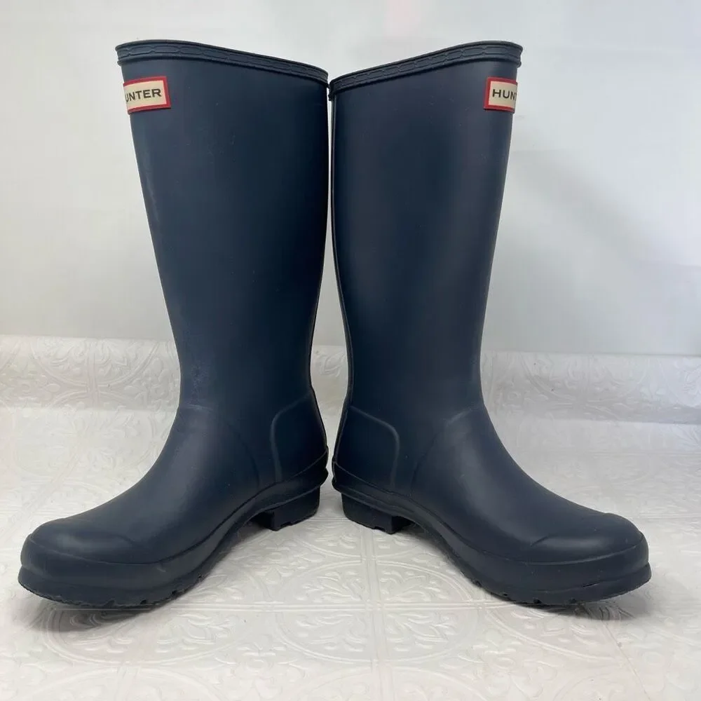 Hunter Boots Classic Tall Original US size 5 Dusty Blue Color Kids